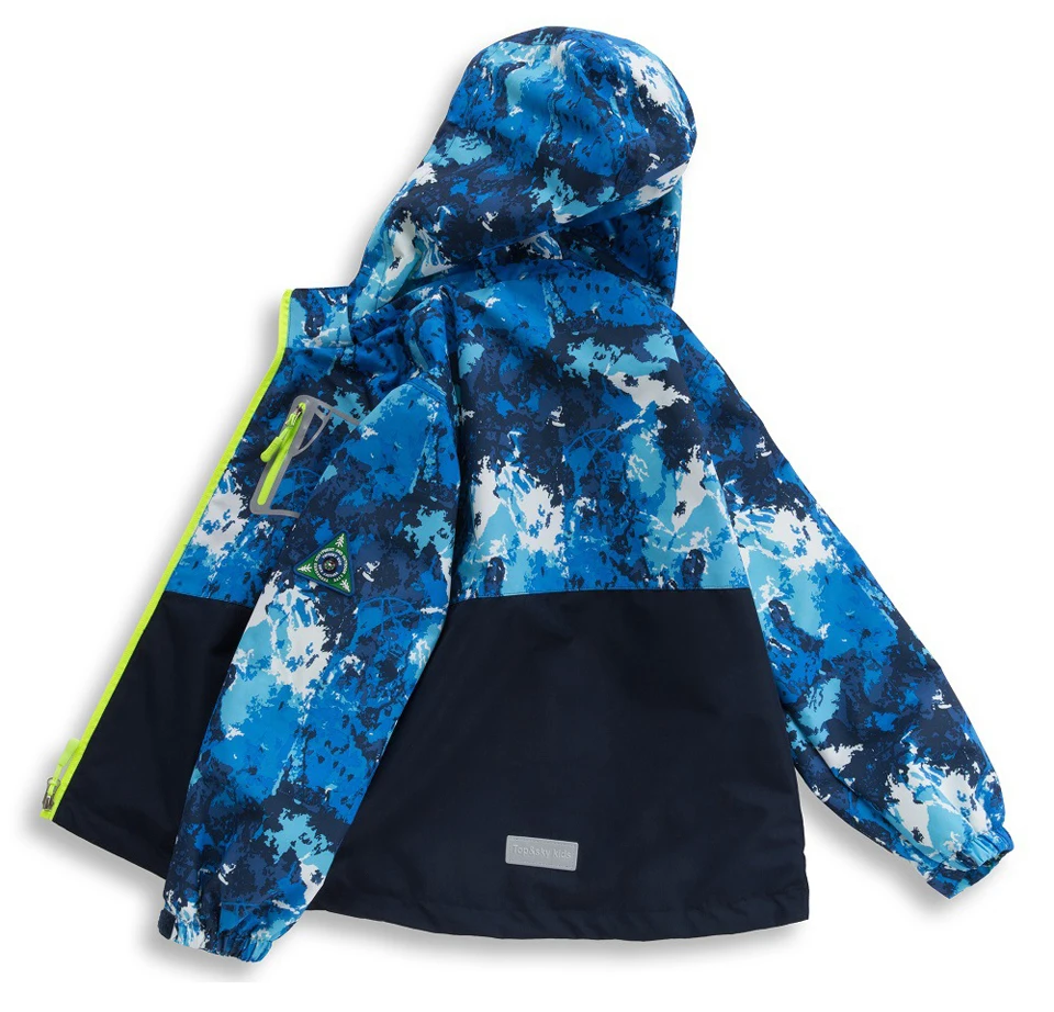 XINBAO/ Детская куртка для мальчиков на весну и осень водонепроницаемая ветрозащитная верхняя одежда для детей теплое Новое флисовое пальто с капюшоном для маленьких девочек