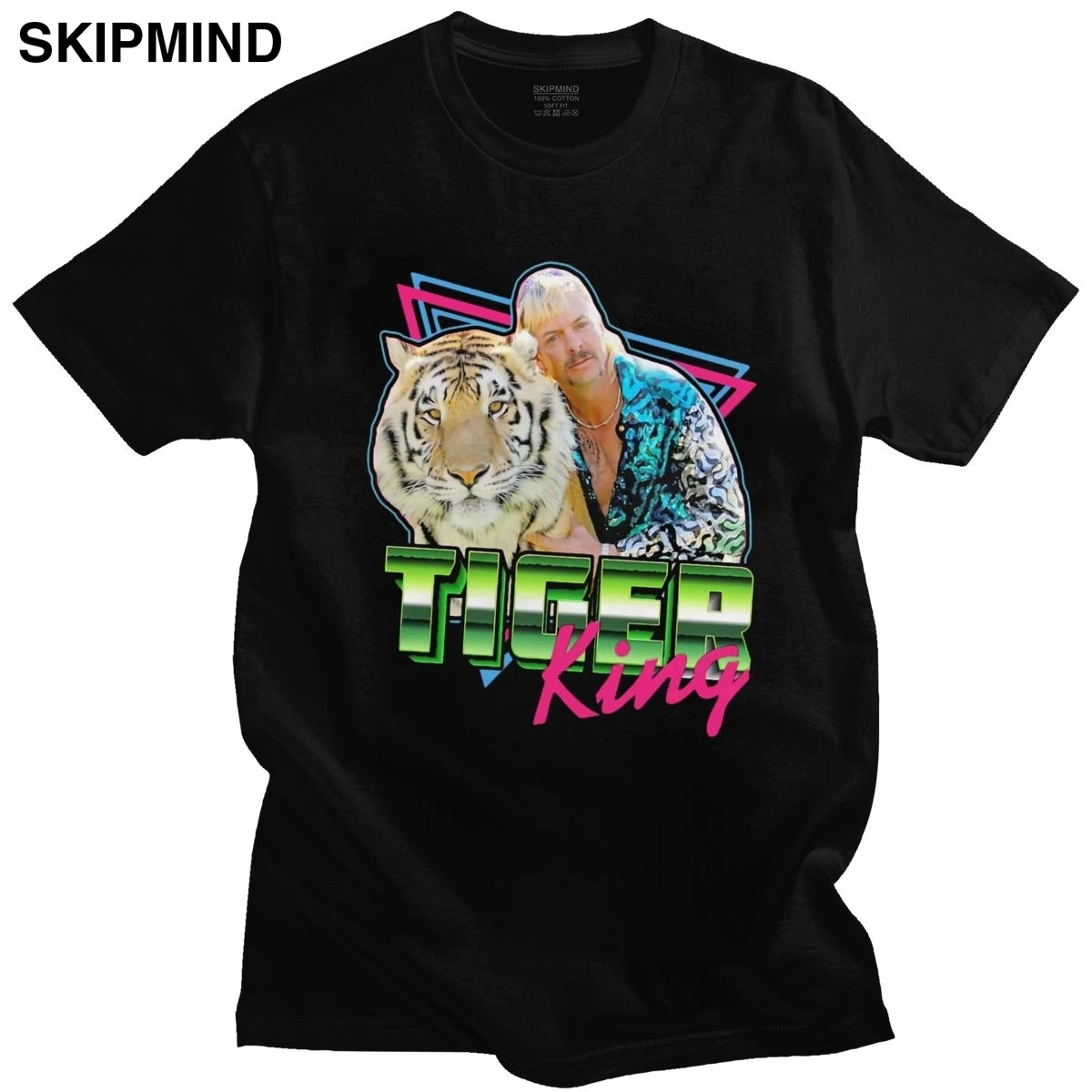 Забавные Джо экзотические Тигра футболка King для Для мужчин с короткими рукавами