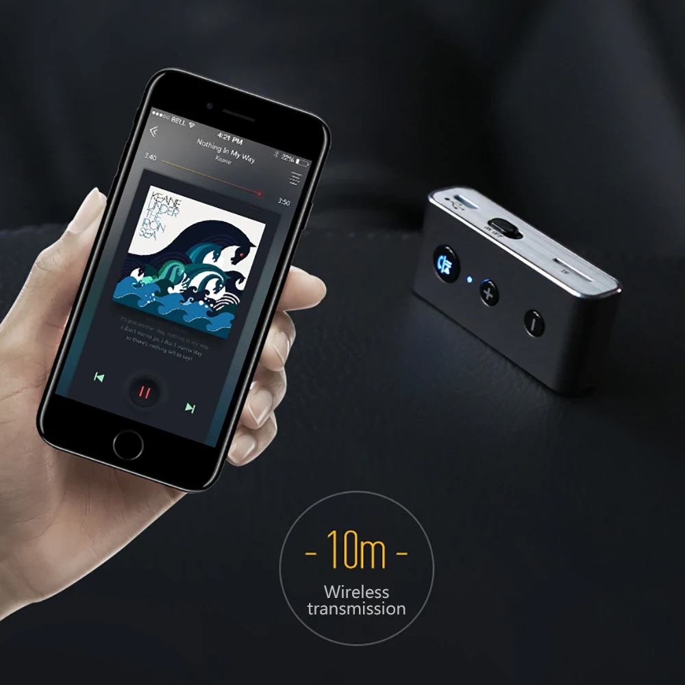 Aoshike 1 шт. Автомобильный mp3 аудио плеер громкой связи AUX Bluetooth 4,2 беспроводной аудио приемник передатчик HIFI стерео Поддержка TF карта