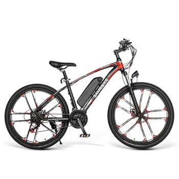 

Electric Bike Bicycle Folding E-Bike Bike-Booster Lithium-Battery Fat-Tire Mountain Beach-Cruiser 3-Modes 350W 48V Portable
