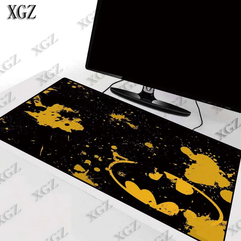 

XGZ Batman Logo Mouse Pad Gaming Large pad Computer Big Mat Office Desk Keyboard Lock Edge Mause for Game
