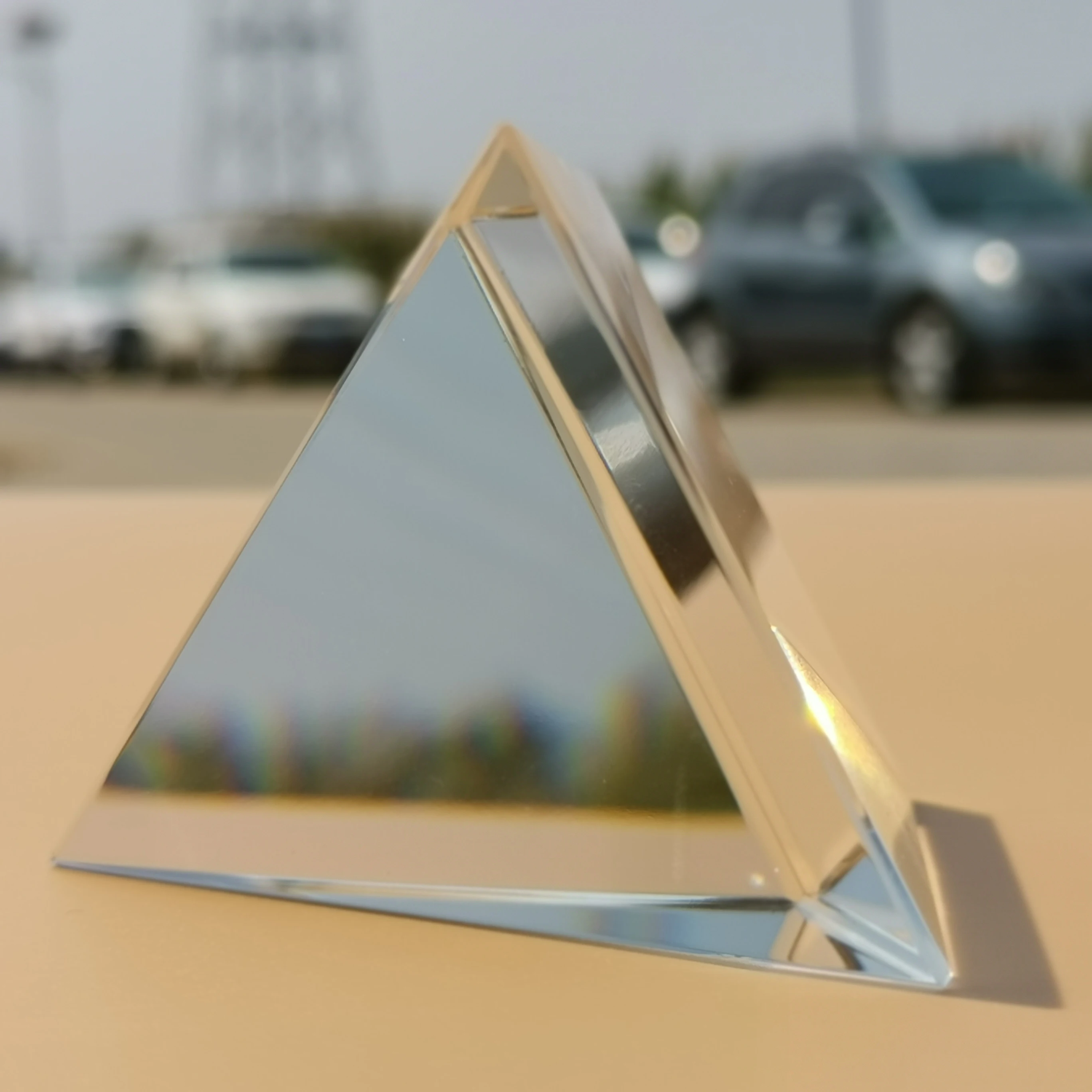 Цветовая Призма Пирамида кристалл генератор энергии призмы 80 мм K9 стекло обучения эксперимент инструмент настраиваемый Семья украшения подарок