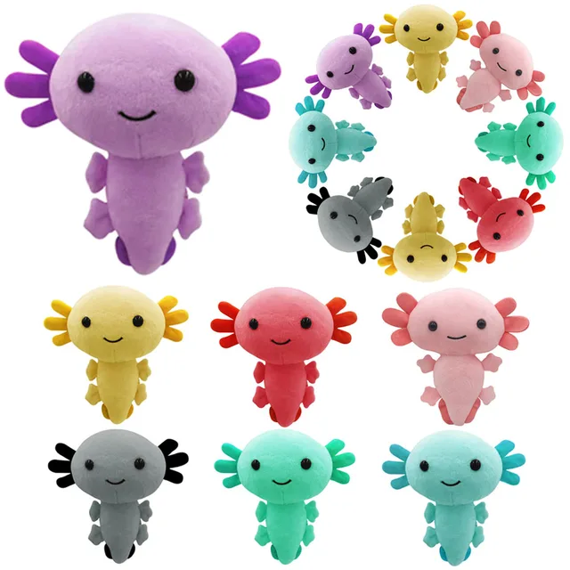 Kawaii Axolotl Plush Toy Animal Axolotl Plushies Figure Doll Cartoon Animal Soft Pink Axolotl Stuffed Dolls for Kids Gifts 3