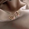 Korean New Design Fashion Jewelry Exquisite Copper Inlay Color Zircon Flower Leaf Garland Women Earrings ► Photo 3/6
