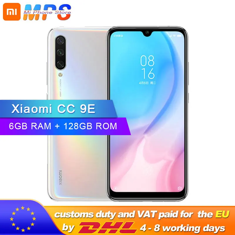 Xiaomi mi CC 9 E mi CC9E 6 GB 128 GB мобильный телефон Snapdragon 665 Octa Core 6,088 "48MP Тройная камера 4030 mAh отпечаток пальца