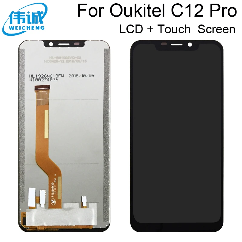 Для Oukitel C12 Pro ЖК дисплей Дисплей + кодирующий преобразователь сенсорного экрана в