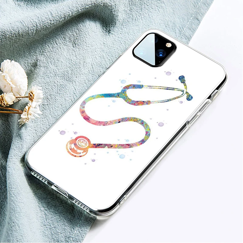 Nurse Medical Medicine Silicone Phone Case for Apple iPhone 12 Mini 11 Pro XS Max X XR 6 6S 7 8 Plus 5 5S SE 2020 Soft Cover