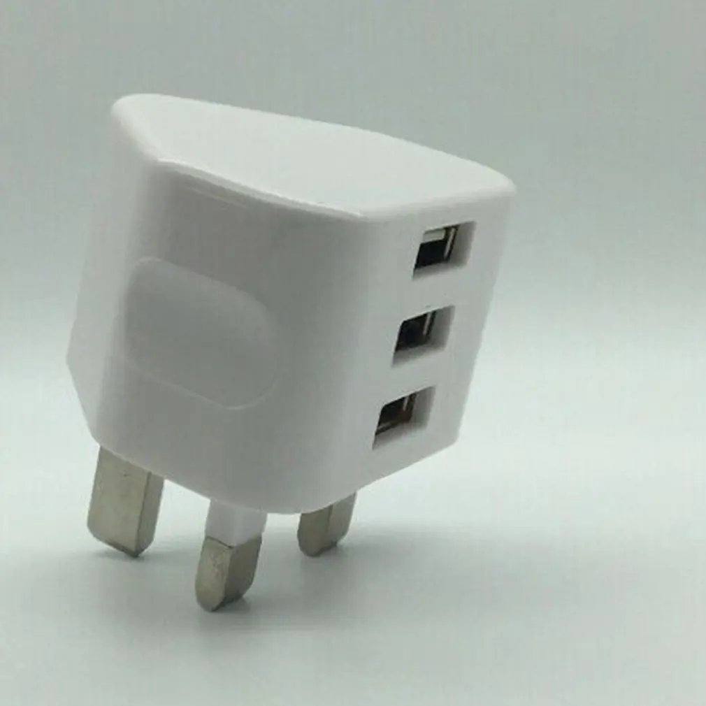 Трехногое британское стандартное зарядное устройство 1а для Apple, зарядное устройство с двумя usb-портами, универсальное зарядное устройство
