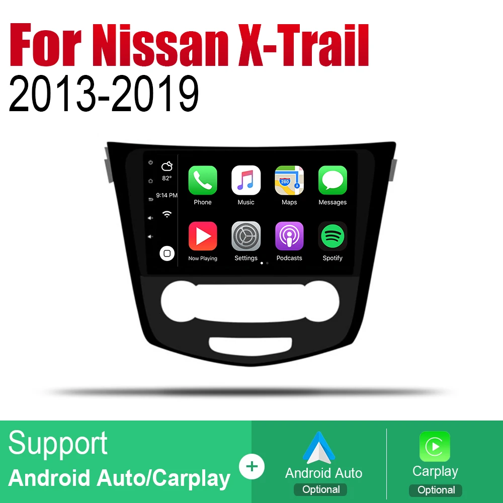 Автомобильный плеер с GPS навигацией для Nissan X Trail 2013 2014 2015 2016 2017 2018 2019 Android