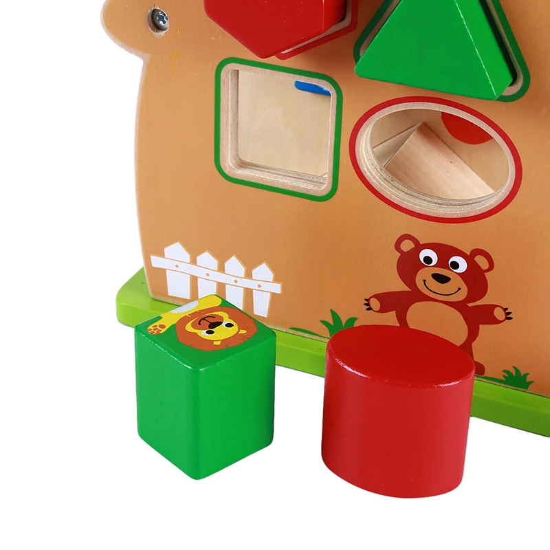 Деревянный дом, игрушки для детей, Обучающие Развивающие игрушки, геометрические познавательные головоломки, популярные игрушки-головоломки