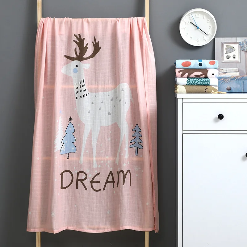 

Gauze Baby Blankets Newborn Swaddle Blanket Infant Bath Towel Soft Multi-functional Nursing Sweat-Absorbent Trolley blanket