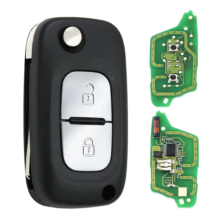 2 кнопки Складной флип дистанционный умный Автомобильный ключ 433 МГц ID46 PCF7961 чип
