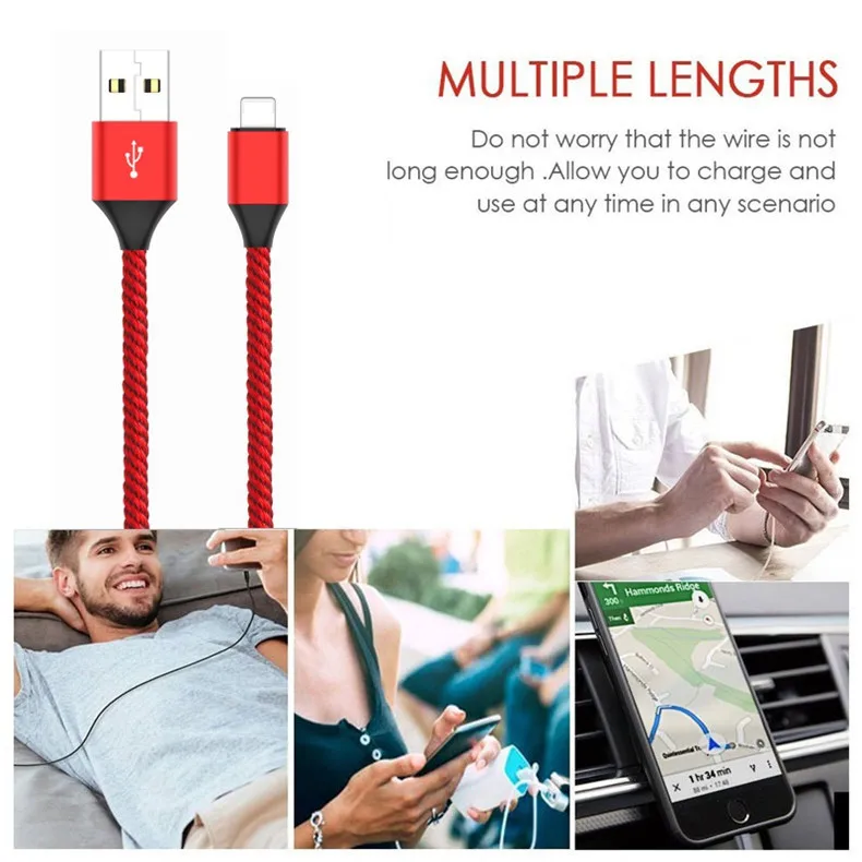 NOHON USB кабель для iPhone X XS XR XS MAS 7 7 6S 5S быстрое зарядное устройство для iPhone Lightning зарядный кабель длинный шнур для передачи данных для мобильного телефона