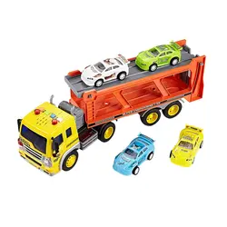 Детский фрикционный мощный грузовик игрушка, со звуком и светильник, Игрушки для маленьких мальчиков, грузовик и игрушки-трейлеры для