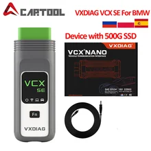 Novo vxdiag vcx se para bmw icom a2 a3 próximo ecu programação obd2 scanner ferramenta de diagnóstico para bmw ista mini codificação inpa com ssd