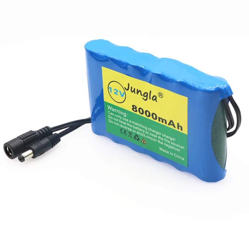 Портативный Супер 12V 8000mah аккумулятор перезаряжаемый литий-ионный аккумулятор Емкость DC 12,6 v 8Ah CCTV монитор камеры