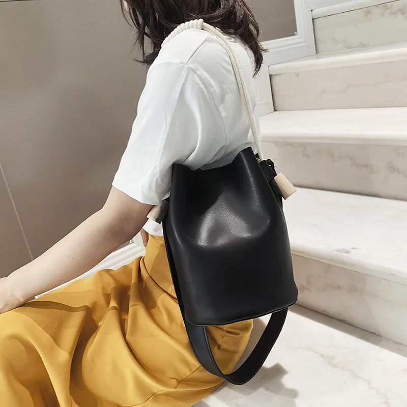 Summer Bucket Bag Two-piece Mother Bag Handbag Fashion Single Shoulder Oblique Satchel Bag