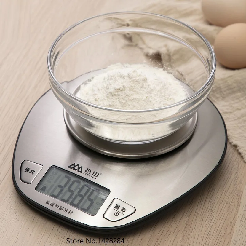 

New high quality Portable 5kg 1g Digital LCD Electronic Scales Steelyard Kitchen Scales Food Balance Measuring Weight Libra