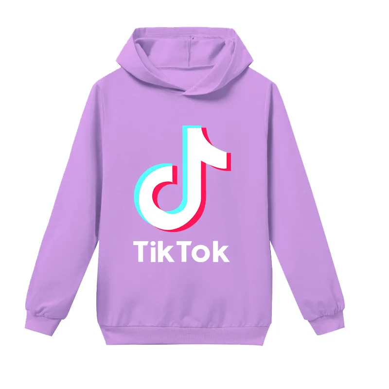 TikTok/Детская Хлопковая футболка с длинными рукавами и капюшоном для мальчиков и девочек с изображением героев мультфильмов Алан Уокер Дэдпул - Цвет: H1244-purple