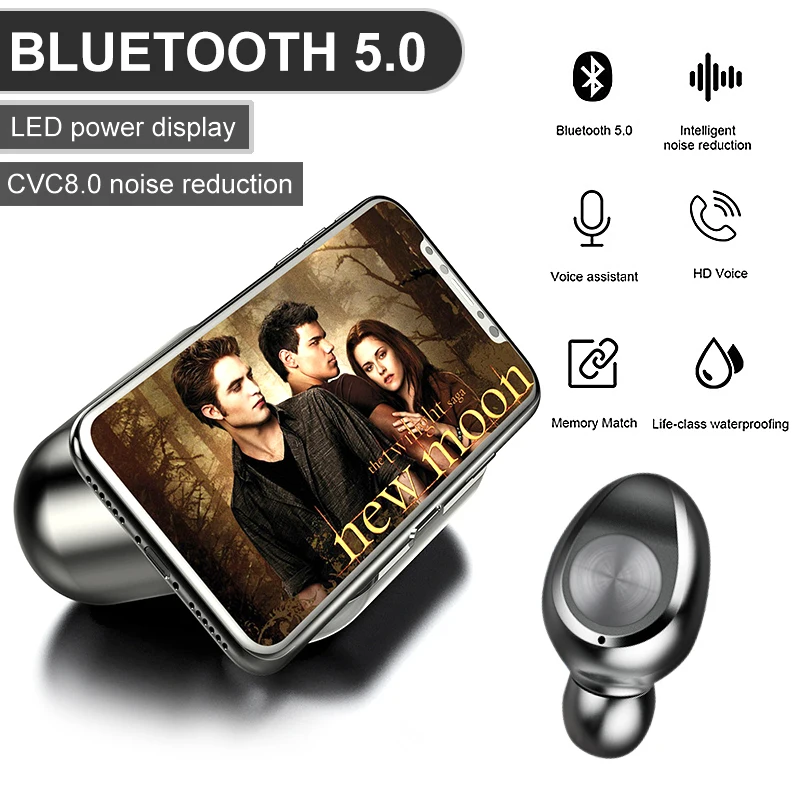 Беспроводные Bluetooth наушники 5,0 мини беспроводные наушники с зарядной коробкой спортивные наушники игровые наушники