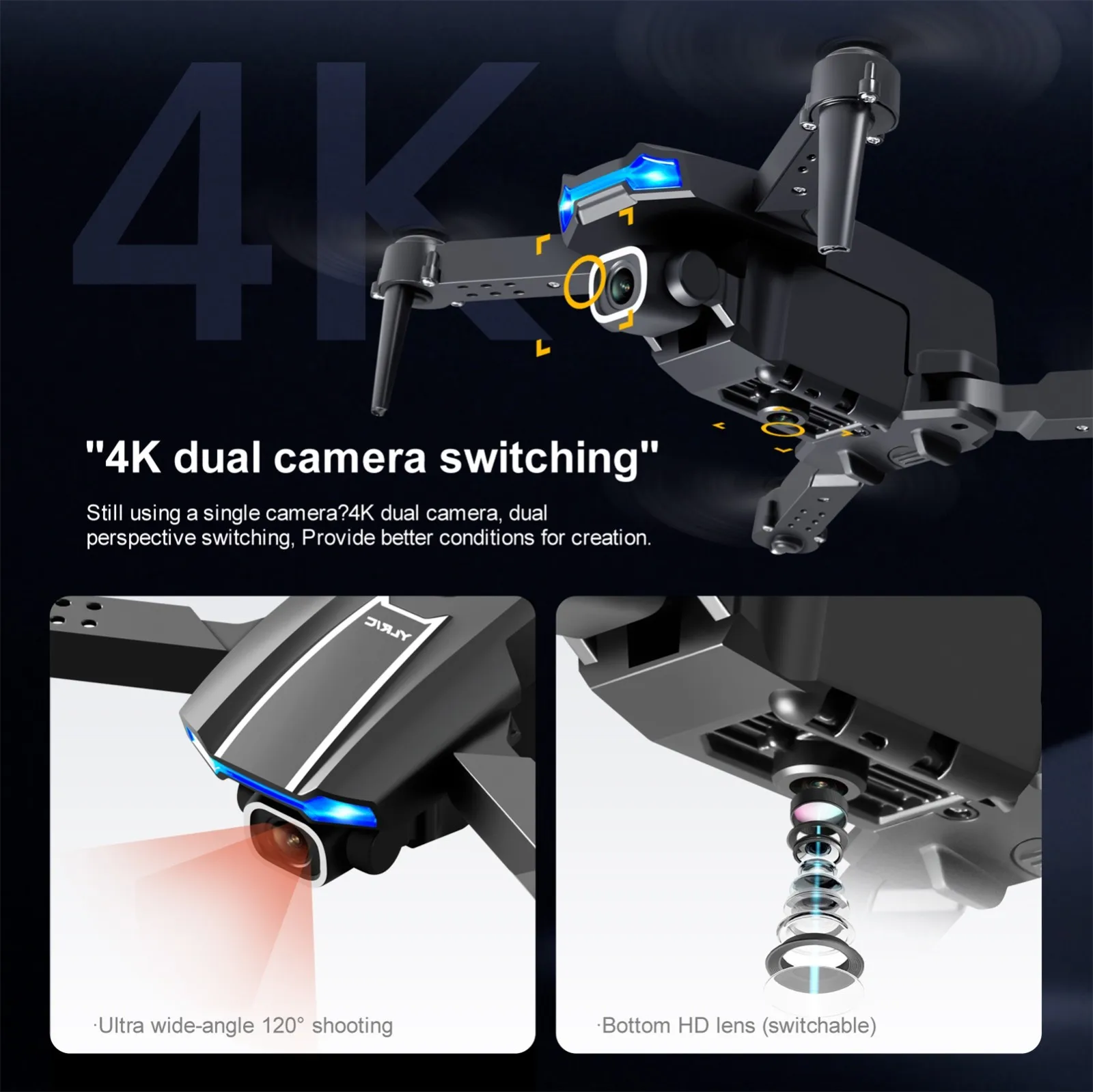 Мини-Дрон S65 с двойной камерой 4K HD Wi-Fi FPV | Игрушки и хобби