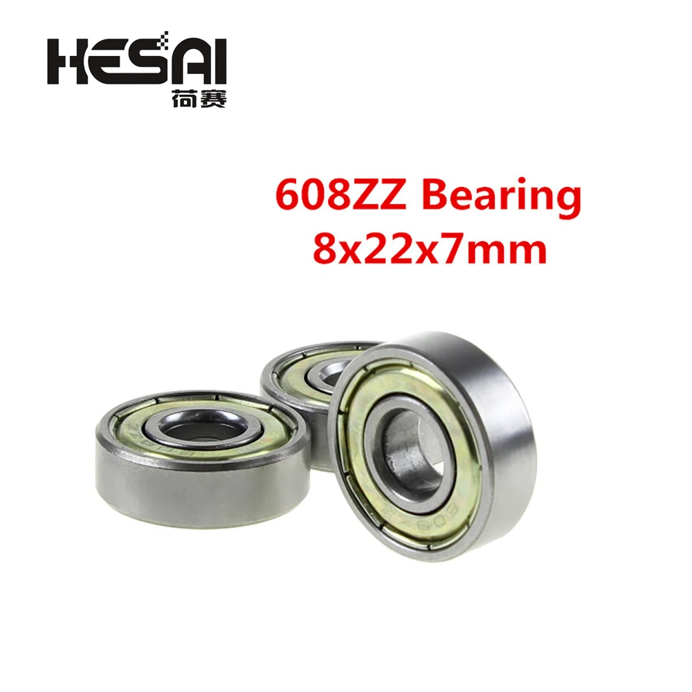 

1/10PCS Double Shielded Miniature High-Carbon Steel Single Row 608ZZ ABEC-5 Deep Groove Ball Bearing 8*22*7 8x22x7mm 608ZZ