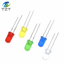 5 цветов* 20 шт = 100 шт 5 мм светодиодный диодный свет Ассорти комплект зеленый синий белый желтый красный набор компонентов «сделай сам»