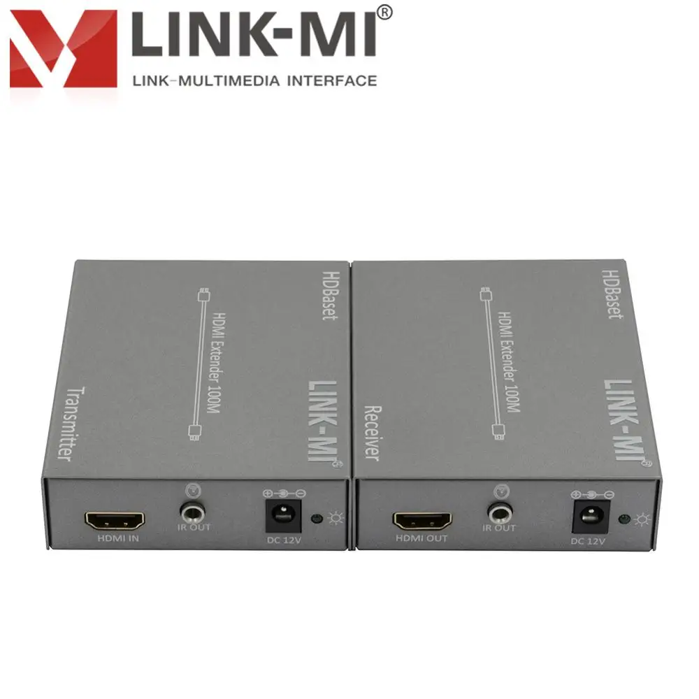 4K 2K удлинитель HDBaseT 100M HDMI по CAT5E, CAT6, CAT6A, CAT7 сетевой кабель видео удлинитель