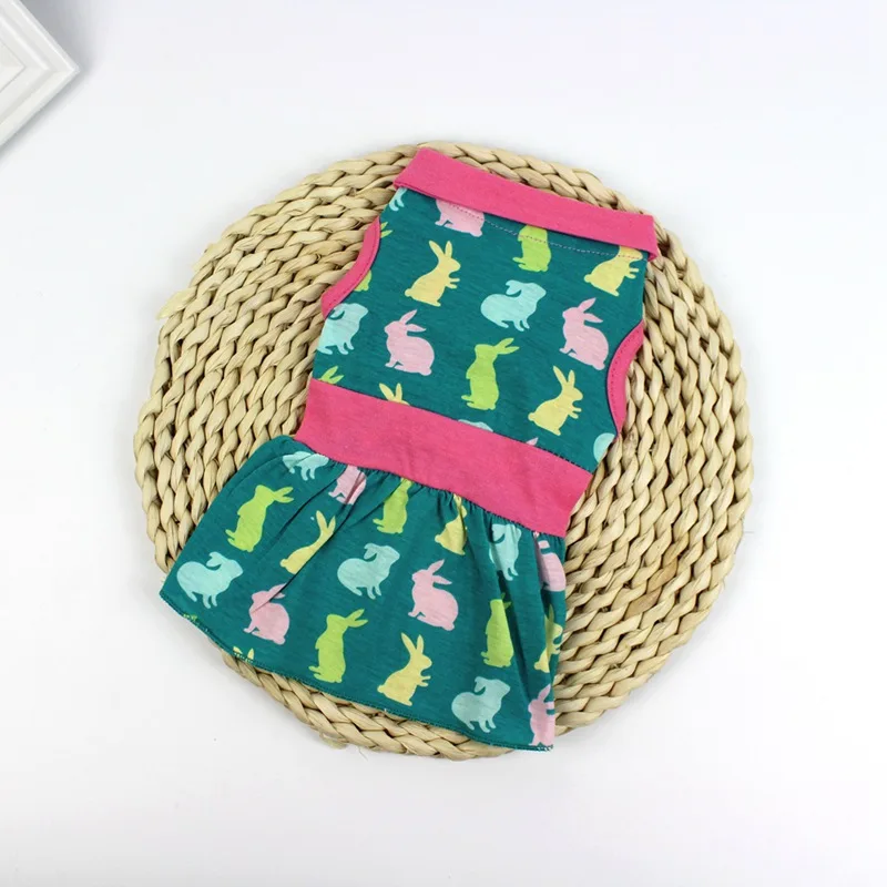 Cute Delicate Printed Style Summer Pet Dog Dresses Clothes For Spring Summer Clothes Puppy Skirt XS-XL