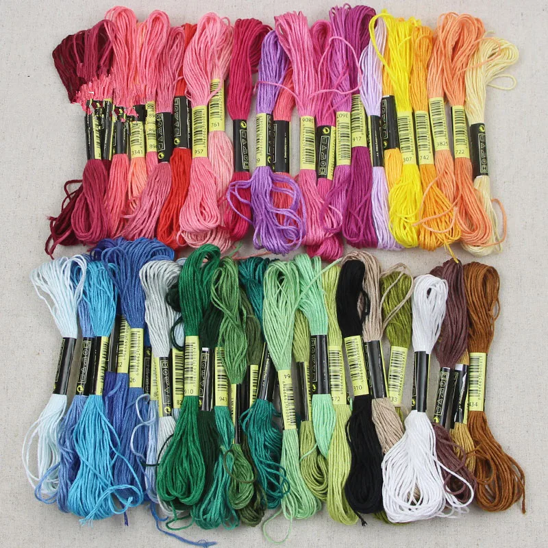 1 Набор 8 м длина Смешанные цвета вышивка крестиком хлопковая нить швейная DIY