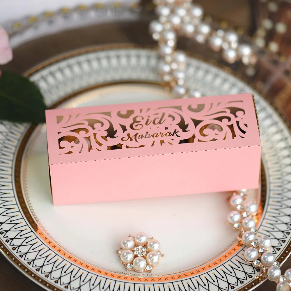20 шт. Золотой Серебряный ИД Мубарак коробка конфет Рамадан кареем счастливая Ид