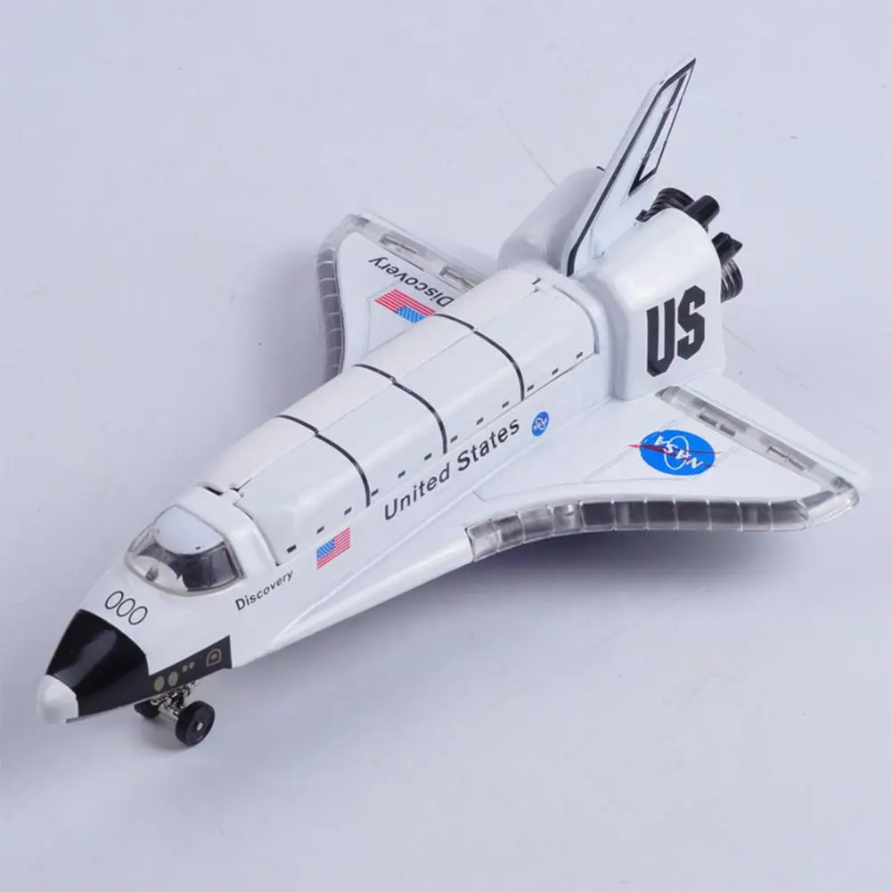 GloryStar 8 Inch Alloy Force Control Space Shuttle Model with Light & Sound Toy Plane Gift for Children