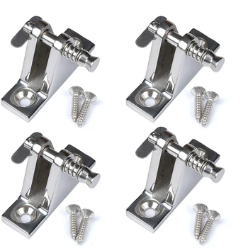 

4 Pack Heavy Duty Deck Hinge with Quick Release Pins Bimini Top Fitting Hardware 316 Stainless Steel