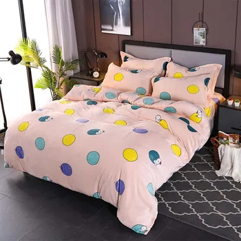 

YanTing Home Textiles Flannel Thickening Warm Duvet Cover AB Version Double-sided Velvet Quilt Cover Twin Full Queen King Size