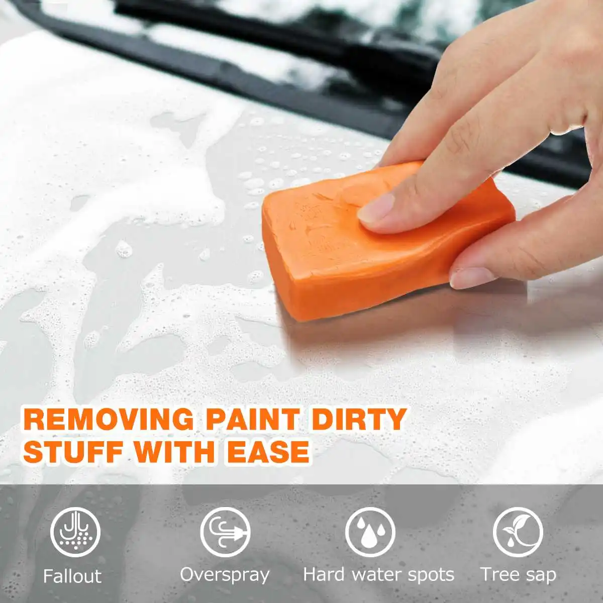 3PCS Car Clay Bar Kit Auto Vehicle Detailing Magic Cleaning Remove Wash  Blue Mud
