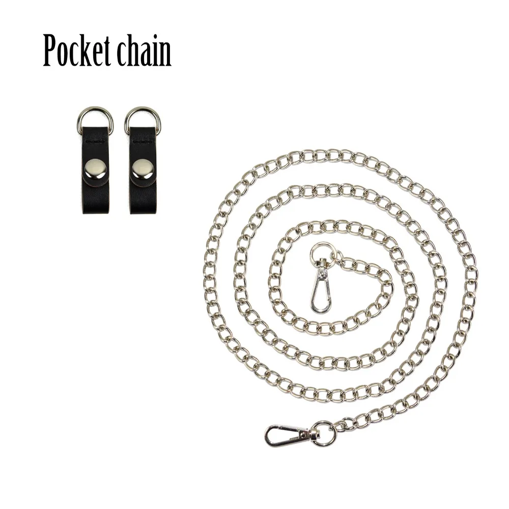 

2022 Silver Golden Metal Attachment Fitting Chain Hook with Faux Leather Clip Closure for OPocket Obag O Bag