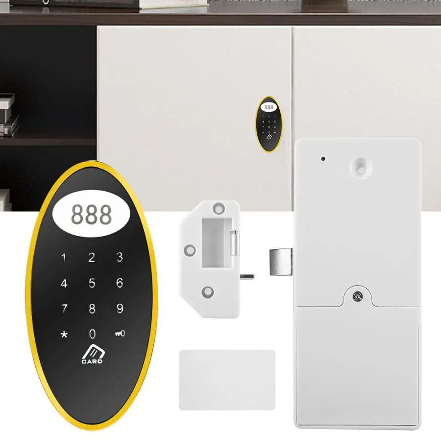 Keyless сенсорная клавиатура Пароль RFID карта ключ металлический цифровой электронный замок для сауны