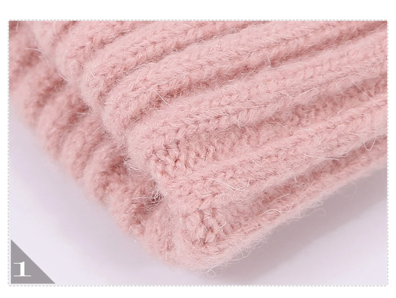 Kids Winter Solid Color Wool Knit Beanie Children Fashion Casual Hat Warm Boy Girl Soft Thicken Hedging Cap Slouchy Bonnet Ski