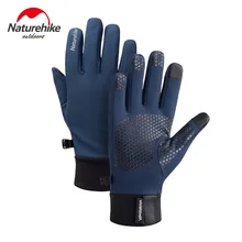 NatureHike зимние уличные бархатные теплые перчатки, брызгозащитные перчатки для занятий сенсорным экраном, бега, велоспорта, спортивные перчатки