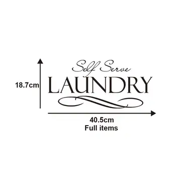 

self sever laundry Creative English logo sticker household decoration Sticker Removable sticker