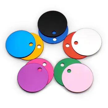 

Wholesale 100Pcs 25mm ID TAG Round Dog Tag Aluminum Pendant Stamping Blanks Pendants For Necklaces DIY Jewelry Making