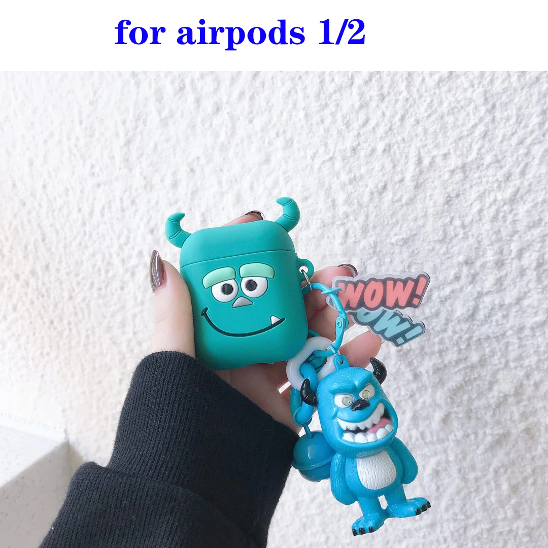 D2 for airpods 1 2 Чехол для AirPods 1/2 AirPods Pro, роскошный игрушечный брелок, мультяшный силиконовый чехол для Apple Air Pods Pro, чехол для наушников - Цвет: D2 for airpods 1 2