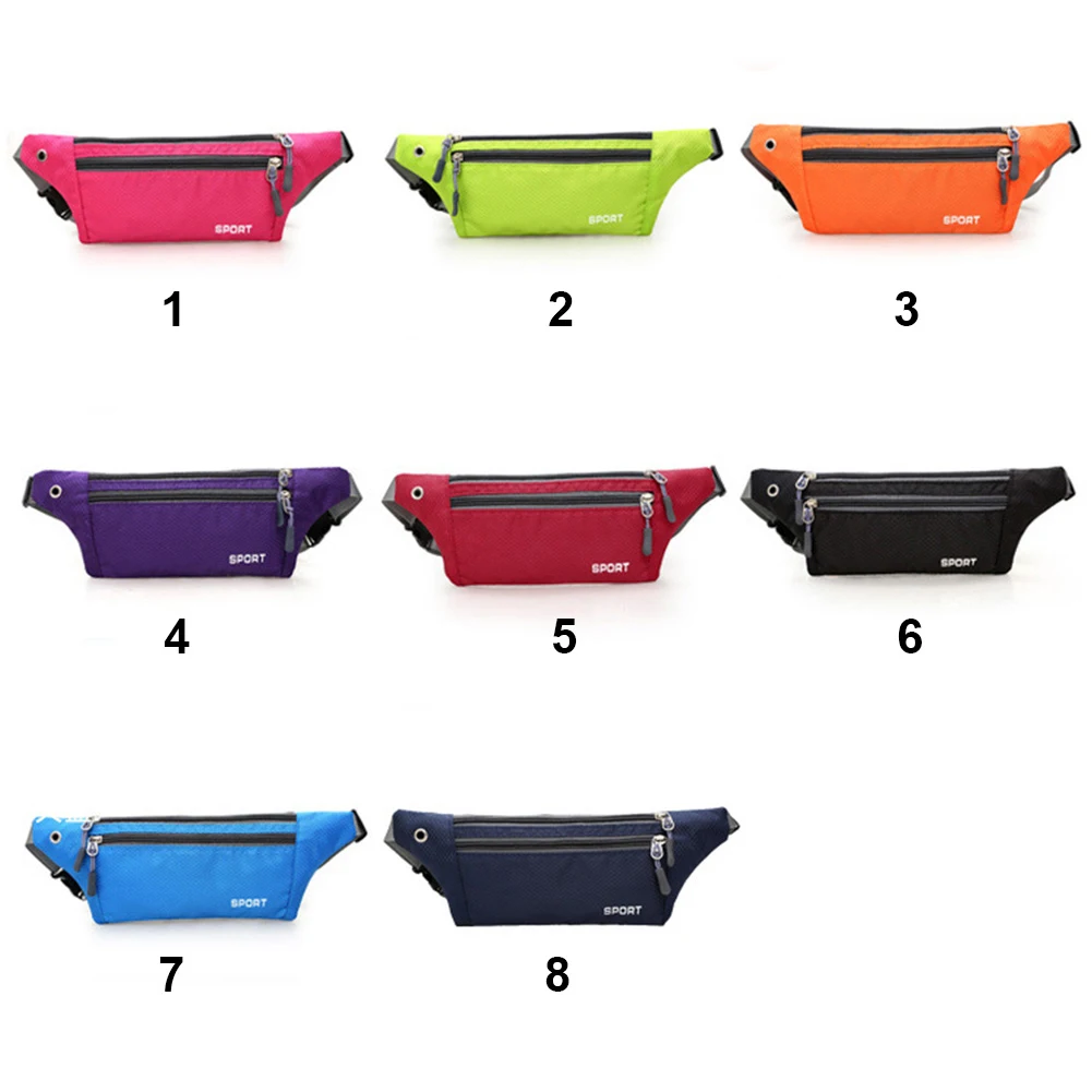 3 Layer Zipper Running Bags Shoulder Chest Bag Sport Waterproof Belt Bum bags Waist Pouch Hiking Zip Bag Fanny Pack#19