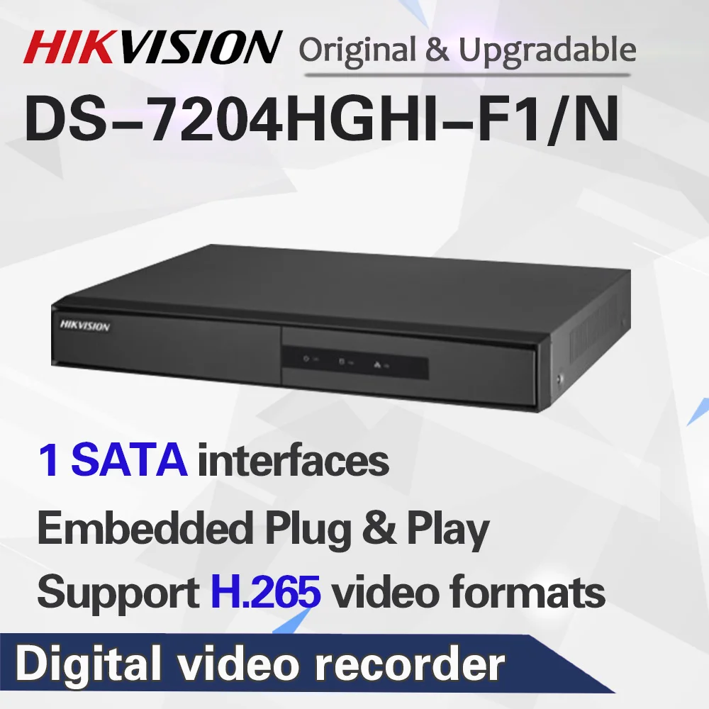  KITS HIKVISION versión en inglés DS-7204HGHI-F1/N 1080P y DS-2CE16D0T-IRF 4CH con HDD opcional