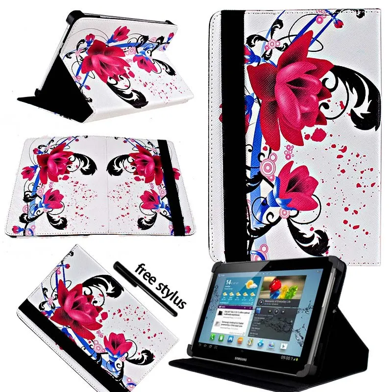 KK&LL для samsung Galaxy Tab p5100 10,1 дюймов-кожаный Смарт-планшет стенд Чехол-книжка+ Бесплатный стилус