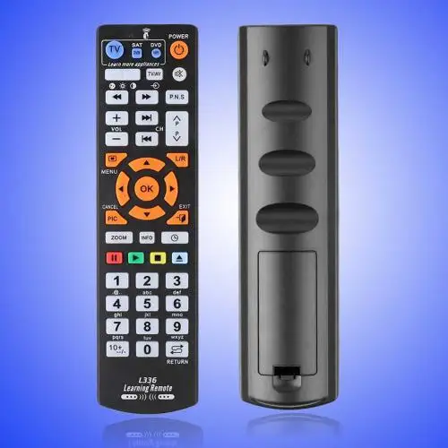 Черный 45keys Universal Remote control with learn function, controller for TV,STB,DVD,DVB,HIFI, L336 work for 3 devices - Цвет: Черный