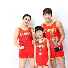 Стильный спортивный костюм, комплект для мужчин, для детей, Профессиональная игра, дышащий, пот, марафон, спортивные костюмы, любовь, Лу, от производителя