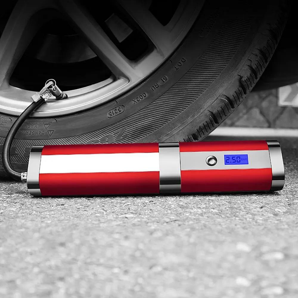 

Portable intelligent air pump 4LED lamp column electric pump 120W high power wireless charging tire pump accessories