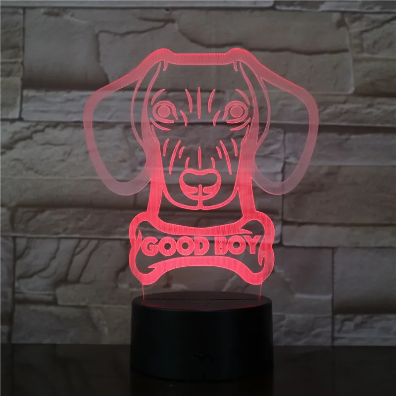 Светодиодсветодиодный лампа в виде таксы и сосисок современный светильник форме