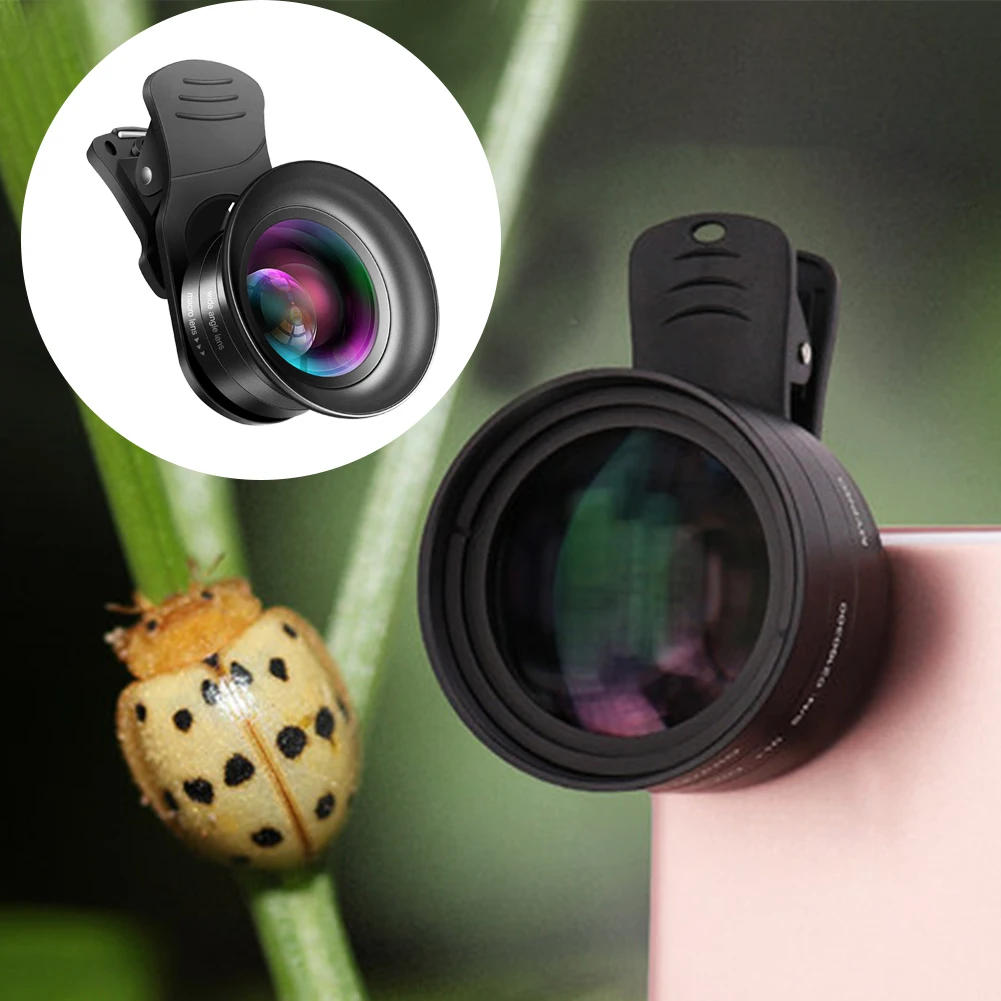 Fill Light Wide Angle Camera Removable Distortionless Universal Clip-on Fish Eye Mobile Phone Lens Macro Led HD Portable Outdoor